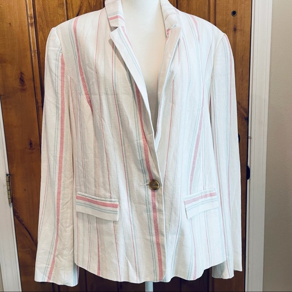 TU plus size linen blend blazer, plus size 18 - Picture 5 of 12